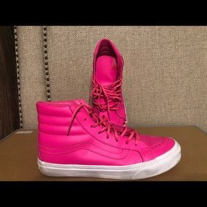 Hot pink leather women’s Vans size 9